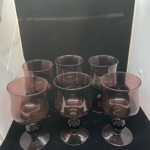 Set of 6 vintage drinking glasses